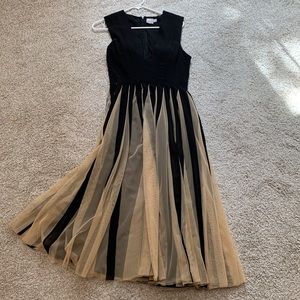 Asos black and nude dress